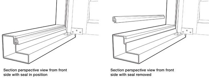 Patented Rubber Seal To Block Out Light & Heat